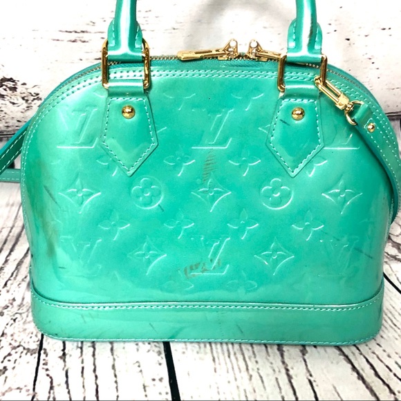 SOLD Louis Vuitton Alma BB Monogram Vernis Bleu - Picture 3 of 16